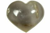 Polished Orca Agate Heart - Madagascar #210213-1